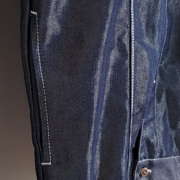 Brooklyn Xpress Vintage Shiny Denim Men's Jacket/coat Size XXL - Picture 5 of 14